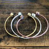 Double Rivet Bangle Bracelets - Gucci and LV