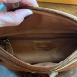 Dark Tan Leather Sling Bag/Fanny Pack/Bumbag - Damier Ebene LV