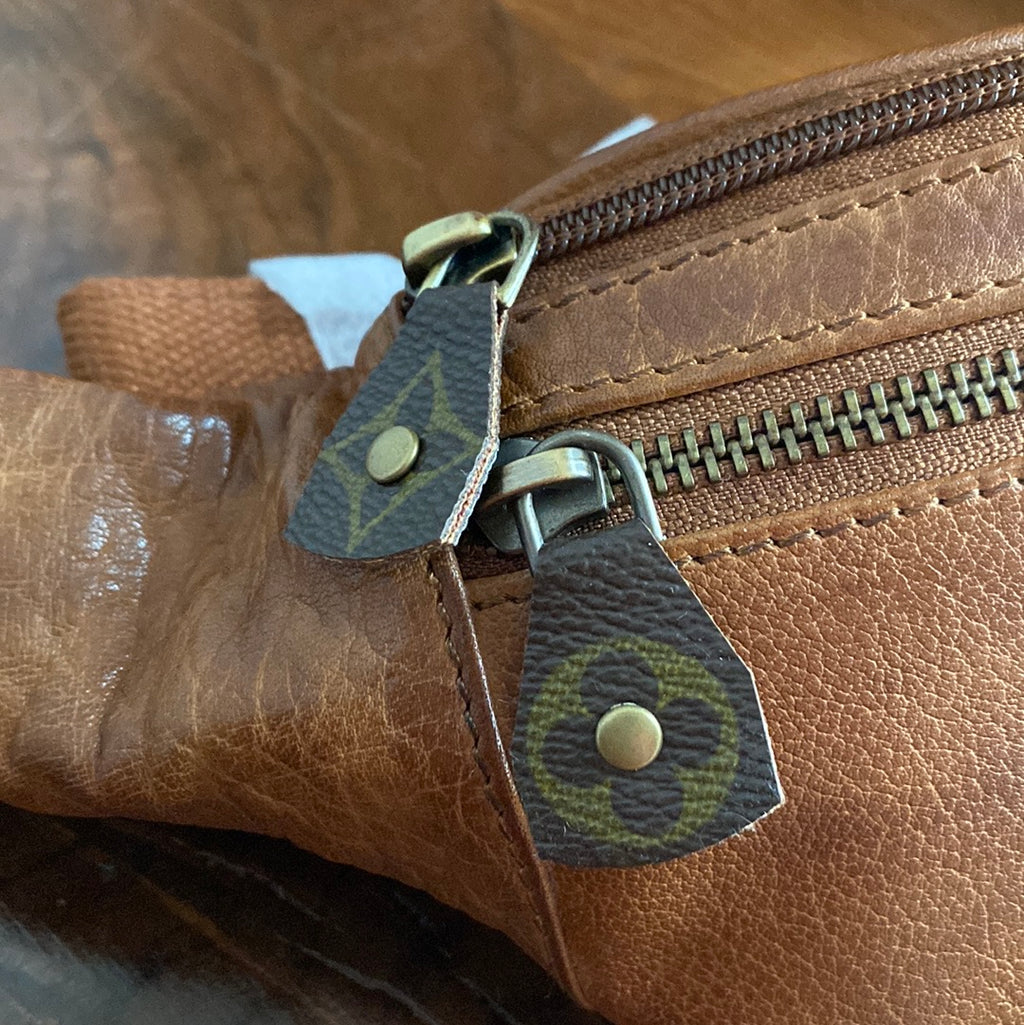 Dark Tan Leather Sling Bag/Fanny Pack/Bumbag - Monogram LV