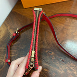 The Junco Crossbody - Vintage Monogram in Red