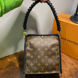 The Stork Crossbody Tote in Black Monogram