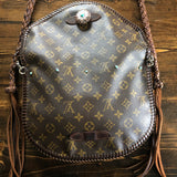 The Peacock Messenger - Vintage Monogram with Turquoise