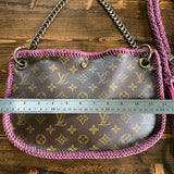 The Peacock - Vintage Monogram Hobo Crossbody in Violet