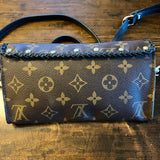The Junco Crossbody Bag - Vintage Monogram in Black