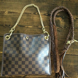 The Nuthatch - Vintage Damier Crossbody (Gold Hardware)