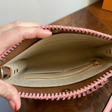 The Swan Crossbody - Vintage Monogram in Pale Pink