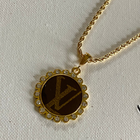 LV Monogram Necklace - GF Rope Chain
