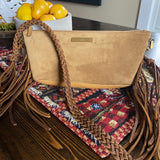 The Junco - Vintage Suede GG in Tan Crossbody