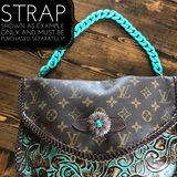 The Peacock Messenger - Vintage Monogram with Turquoise