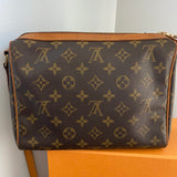 The Partridge Crossbody Bag - Vintage Monogram in Tan Fringe
