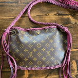 The Peacock - Vintage Monogram Hobo Crossbody in Violet
