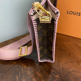 The Swan Crossbody Bag - Vintage Monogram in Blush Pink