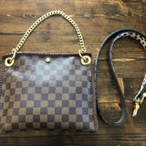 The Nuthatch - Vintage Damier Crossbody with Cheetah Strap