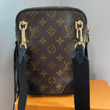 The Parrot Crossbody Bag - Monogram in Black Fringe