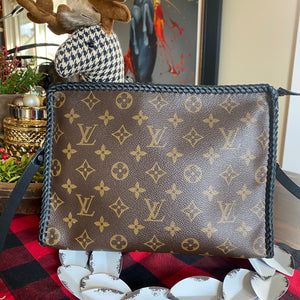The Swan Crossbody - Vintage Monogram in Black