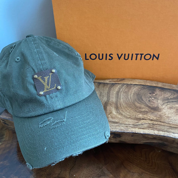 Olive Colored Distressed Hat - LV