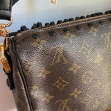 The Partridge - Vintage Monogram in Black Fringe Crossbody Bag