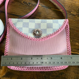 The Falcon - Damier Azur and Pink Small Crossbody