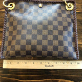 The Nuthatch - Vintage Damier Crossbody with Cheetah Strap