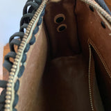 The Partridge - Vintage Monogram in Black Fringe Crossbody Bag