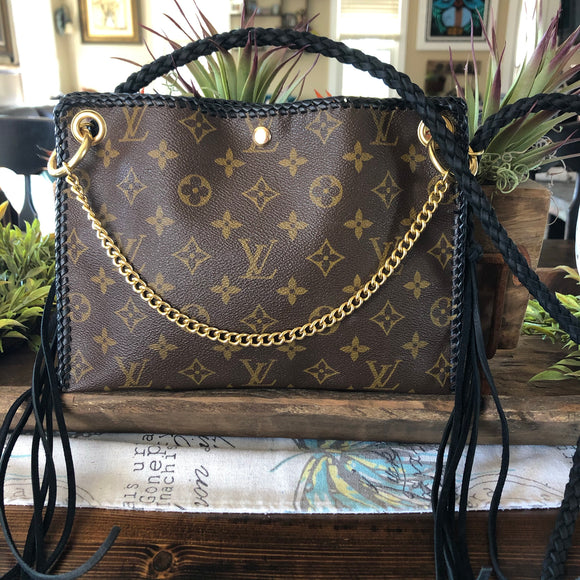 The Nuthatch - Vintage Monogram Black Crossbody