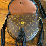 The Dove - Vintage Monogram Black Crossbody