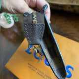 The Junco Wristlet - Vintage Damier Ebene in Black