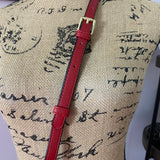 The Junco Crossbody - Vintage Monogram in Red