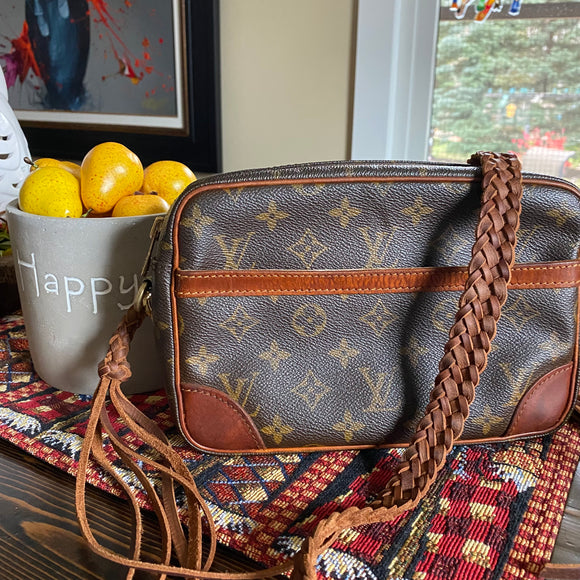 The Sparrow Crossbody Bag in Tan Monogram