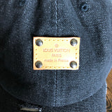 Black Distressed Hat with LV Leather Patch (GREAT FOR MEN!)