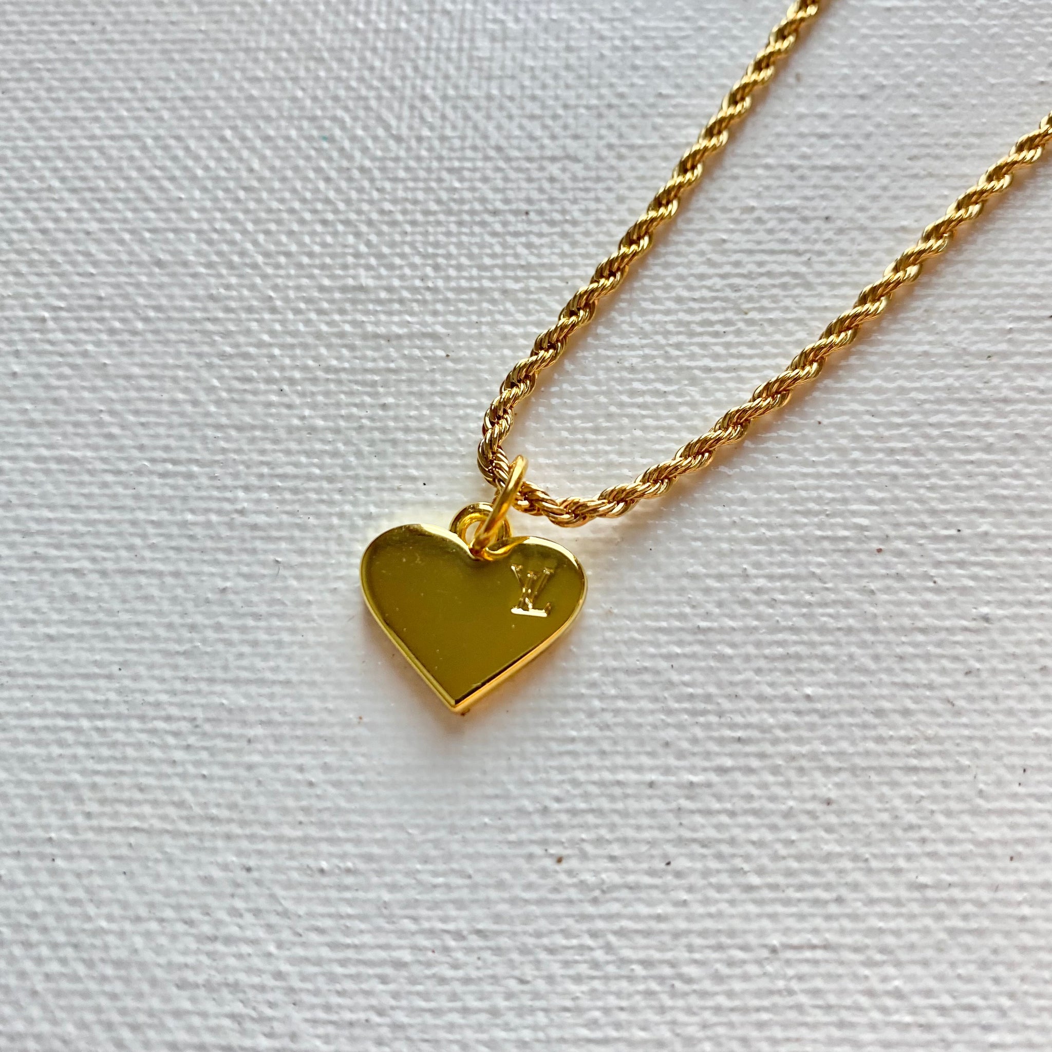 I Heart LV Necklace - GF Rope Chain – Beauty Bird Vintage