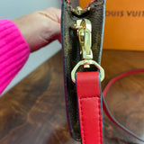 The Junco Crossbody - Vintage Monogram in Red
