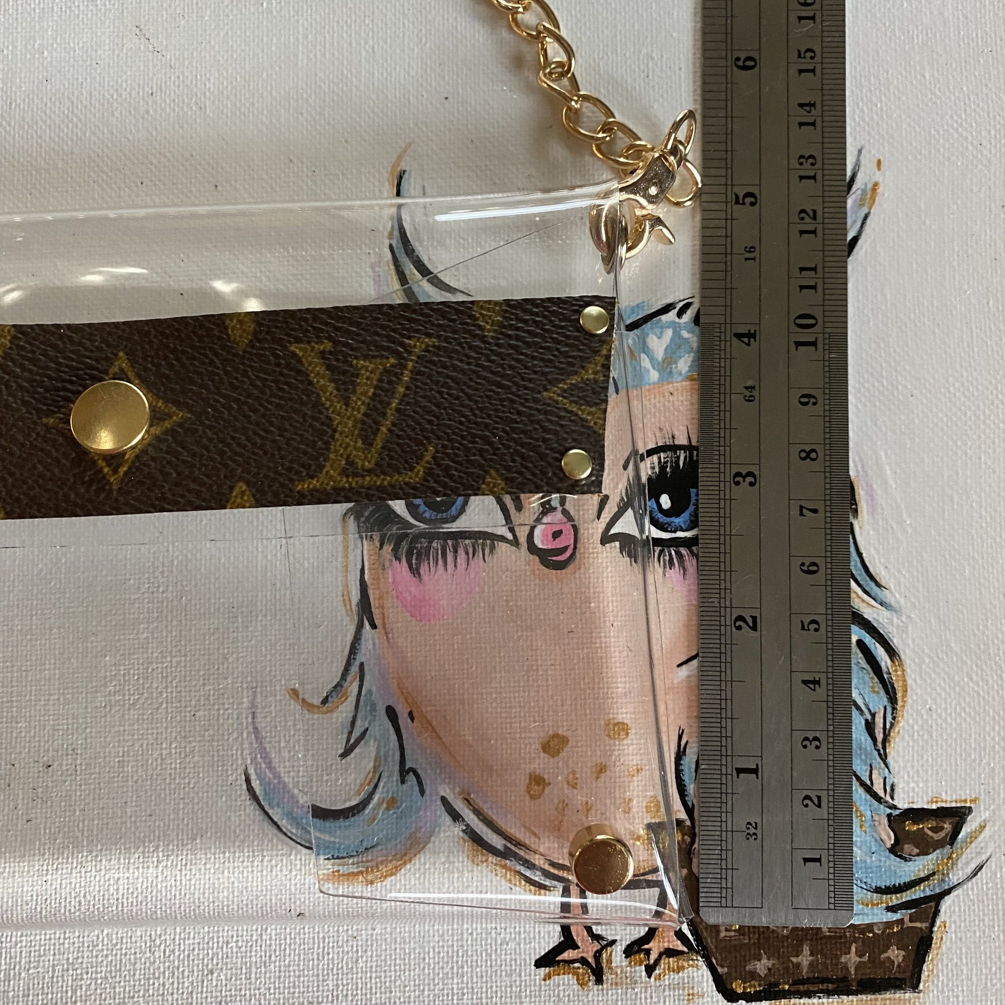 Upcycled Louis Vuitton Monogram Clear Stadium Crossbody Bags