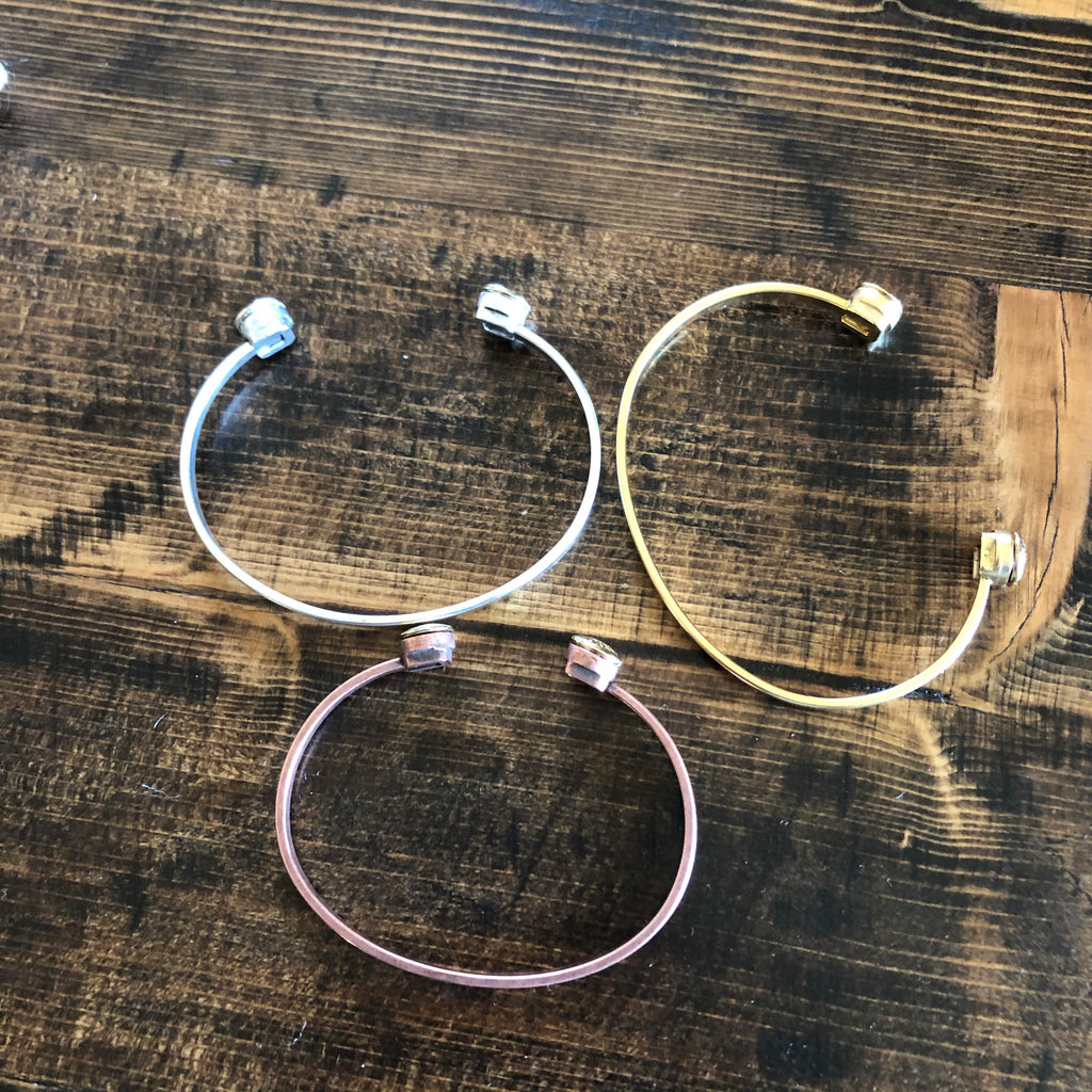 Double Rivet Bangle Bracelets - Gucci and LV