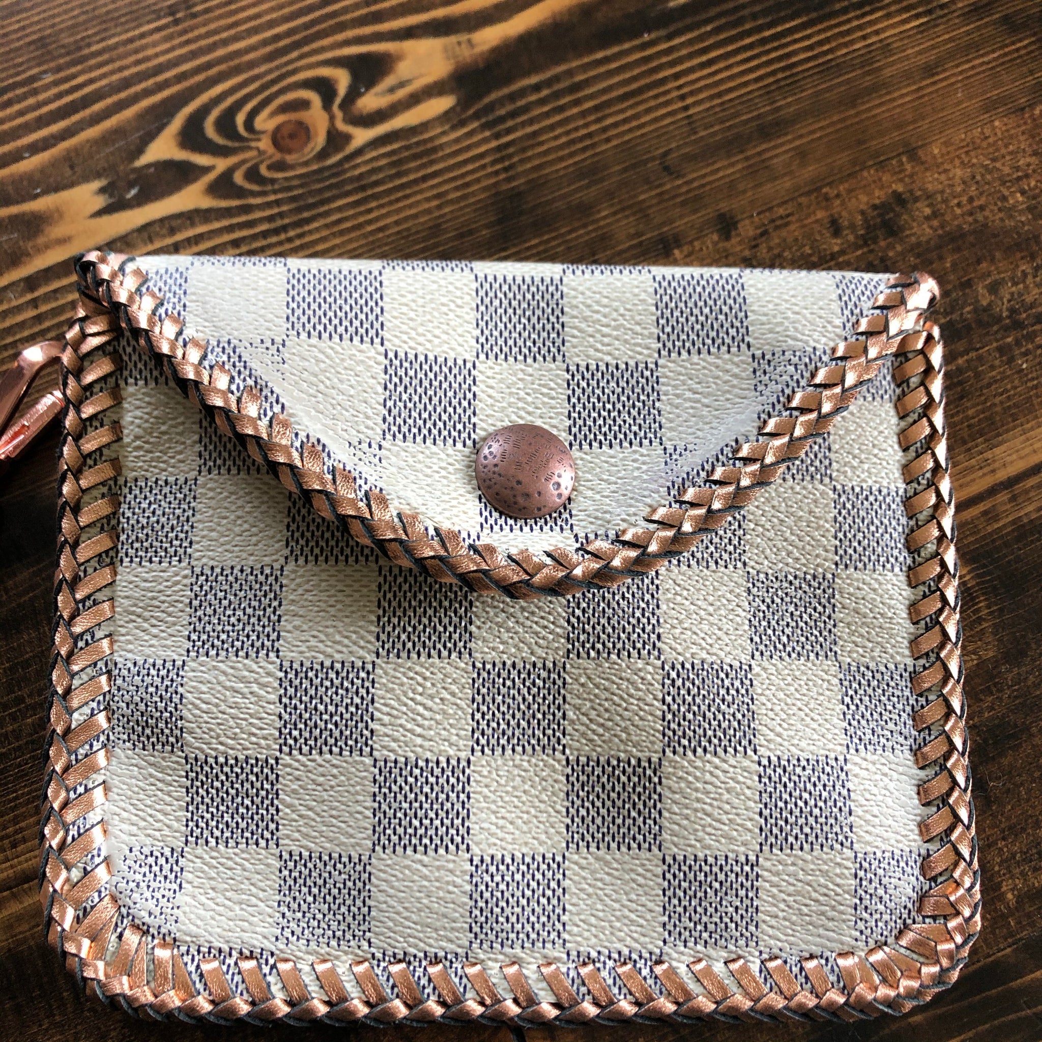 damier azur wristlet