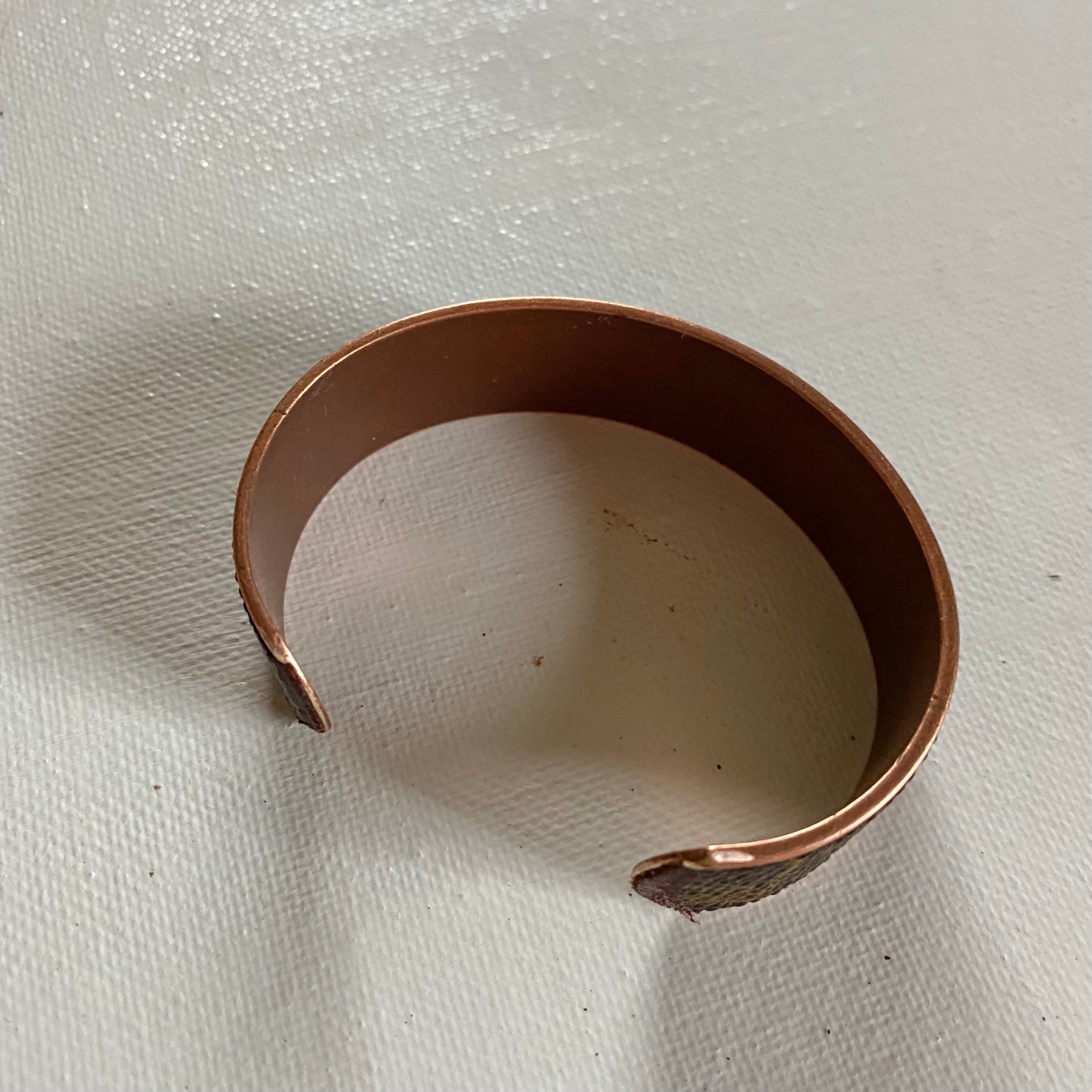 Adjustable Bracelet Cuff in Upcycled LV Monogram