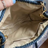 The Swan Crossbody/Tote - Vintage Dior Trotter Canvas in Navy (TWO straps!)