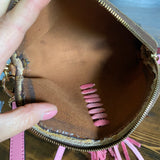 The Junco - Vintage Monogram in Pink Crossbody Bag