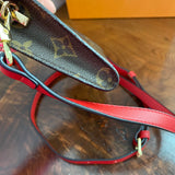 The Junco Crossbody - Vintage Monogram in Red