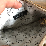 The Mockingbird - Gold Splatter Hair on Hide Wristlet Bag