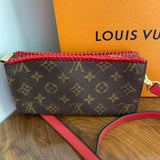The Junco Crossbody - Vintage Monogram in Red