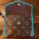 The Cardinal - Turquoise Vintage Card Holder/Wallet/Keychain