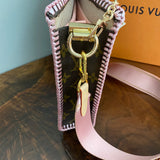 The Swan Crossbody Bag - Vintage Monogram in Blush Pink