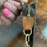 The Junco Wallet/Wristlet - Vintage Monogram with Ombre Brown