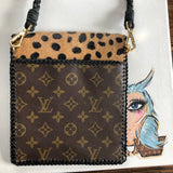 The Robin - Vintage Monogram Cheetah Crossbody