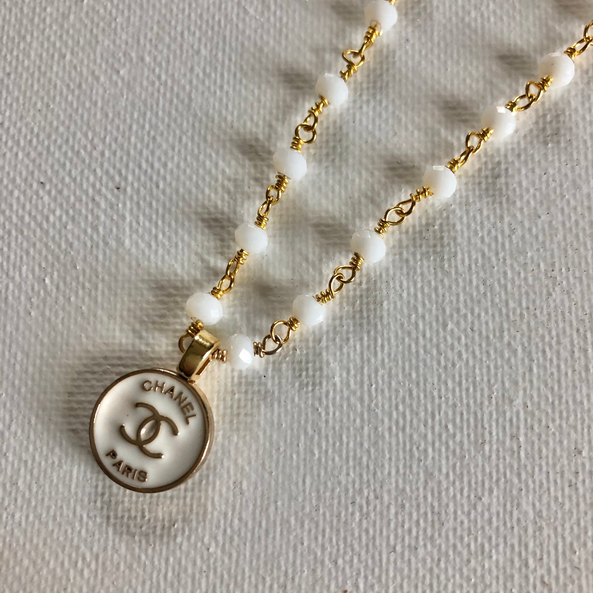 CC Pearl Button Necklaces