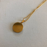 Gold/Silver LV Button Necklace - GF Box Chain