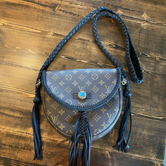 The Dove - Vintage Monogram Black Crossbody