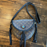 The Dove - Vintage Monogram Black Crossbody
