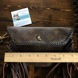 DEPOSIT ONLY for Special Order Wren - Full Monogram Fringed Vintage Wristlet/Crossbody/Clutch